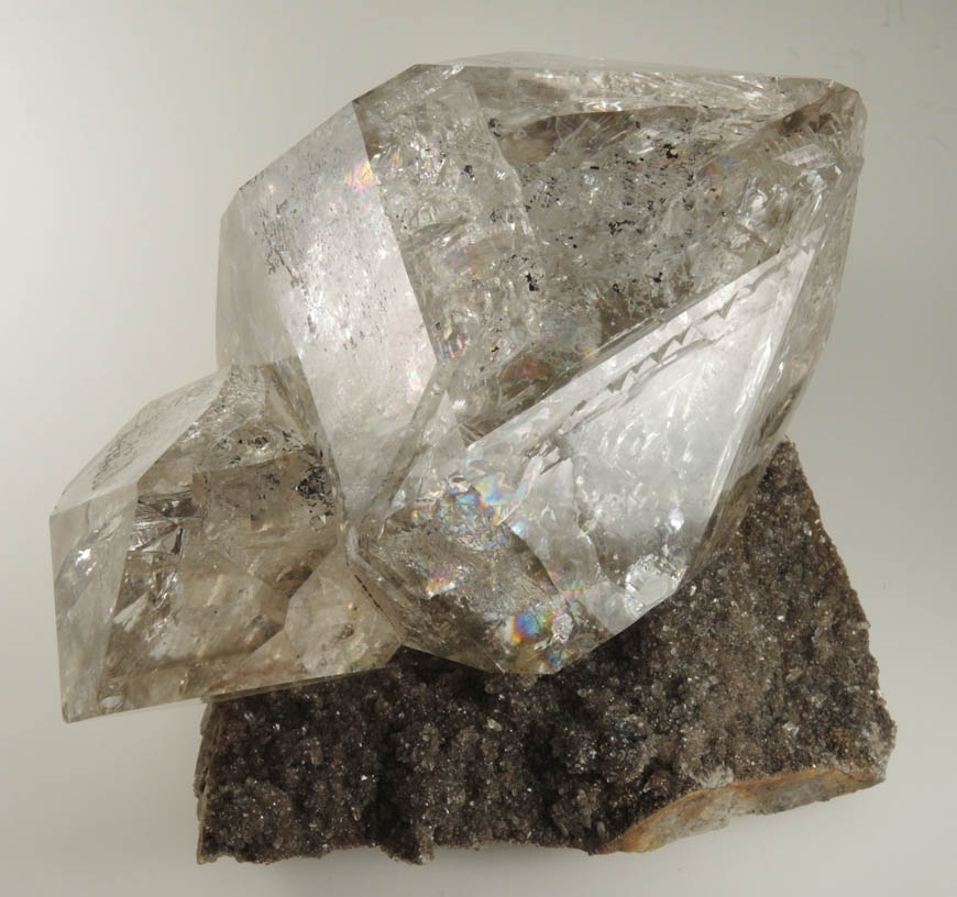 Quartz var. Herkimer Diamonds on dolostone from Herkimer Diamond Development Mine, Middleville, Herkimer County, New York