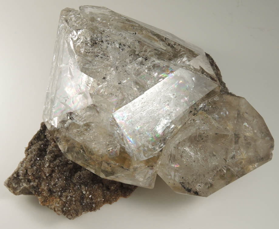 Quartz var. Herkimer Diamonds on dolostone from Herkimer Diamond Development Mine, Middleville, Herkimer County, New York