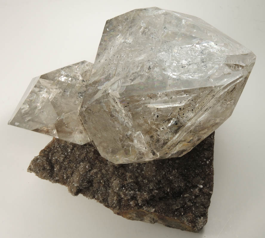 Quartz var. Herkimer Diamonds on dolostone from Herkimer Diamond Development Mine, Middleville, Herkimer County, New York