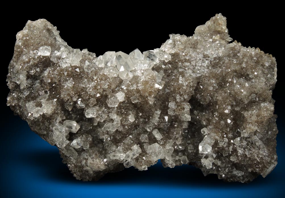 Quartz var. Drusy Herkimer Diamonds on dolostone from Herkimer Diamond Development Mine, Middleville, Herkimer County, New York