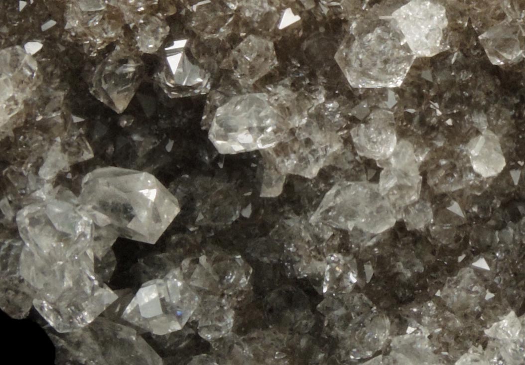 Quartz var. Drusy Herkimer Diamonds on dolostone from Herkimer Diamond Development Mine, Middleville, Herkimer County, New York