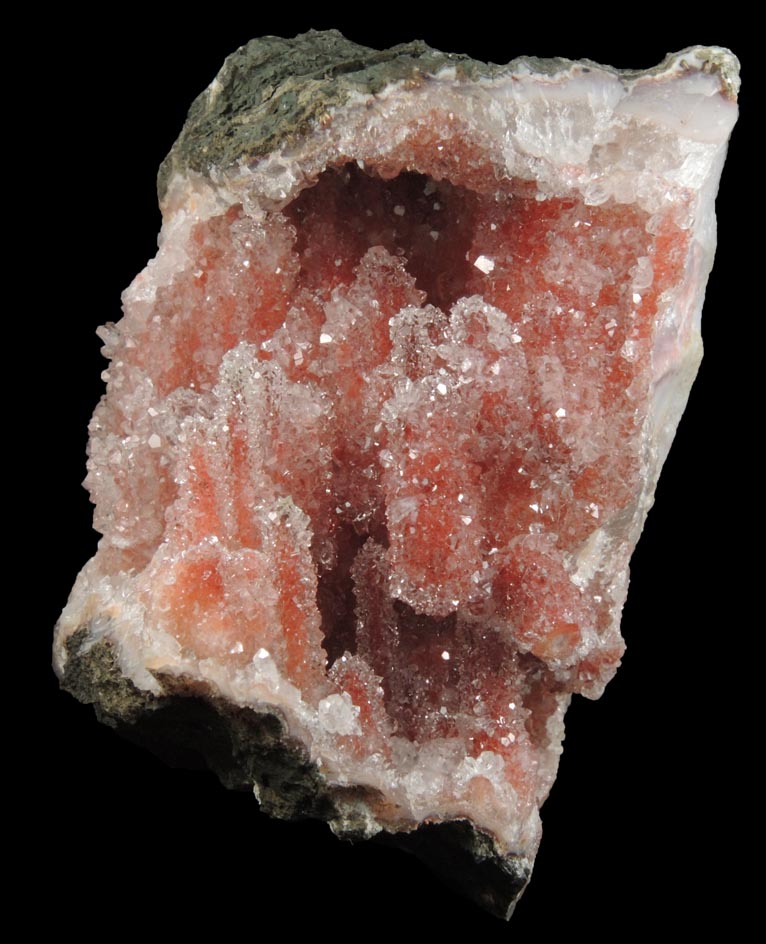 Quartz stalactitic formations with Hematite from Sidi Rahal, 10 km east-northeast of At Ourir, El Kela des Sraghna, Morocco