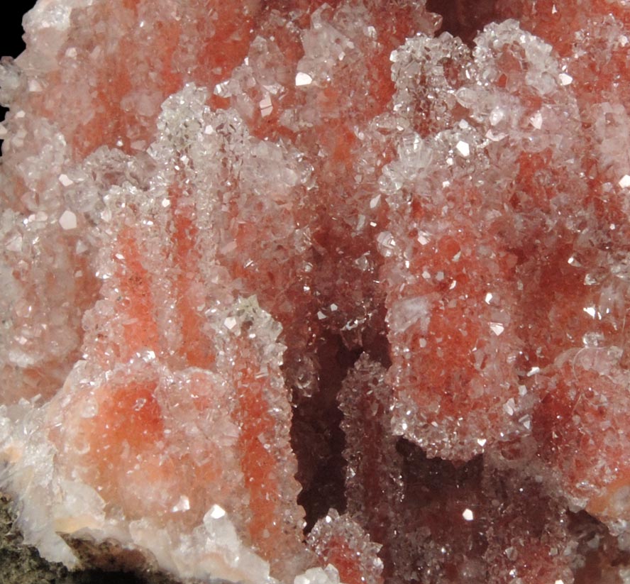 Quartz stalactitic formations with Hematite from Sidi Rahal, 10 km east-northeast of At Ourir, El Kela des Sraghna, Morocco