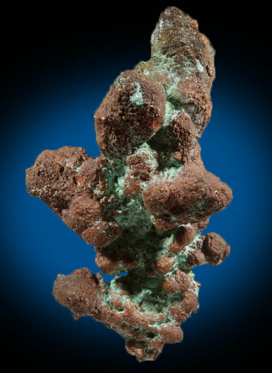 Copper (naturally crystallized native copper) with Malachite-Chrysocolla from Bisbee, Warren District, Cochise County, Arizona