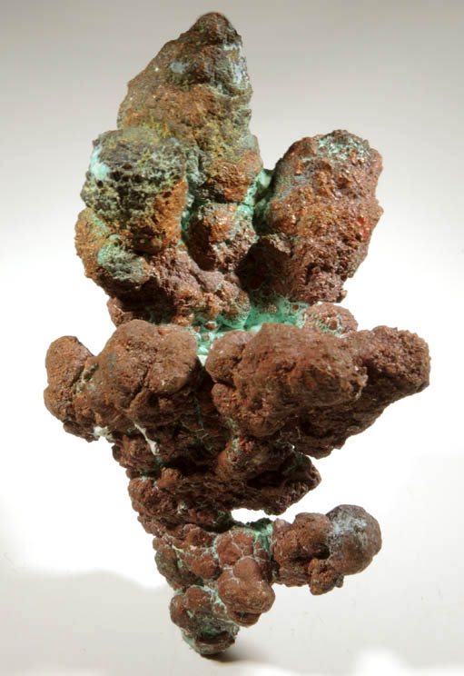 Copper (naturally crystallized native copper) with Malachite-Chrysocolla from Bisbee, Warren District, Cochise County, Arizona