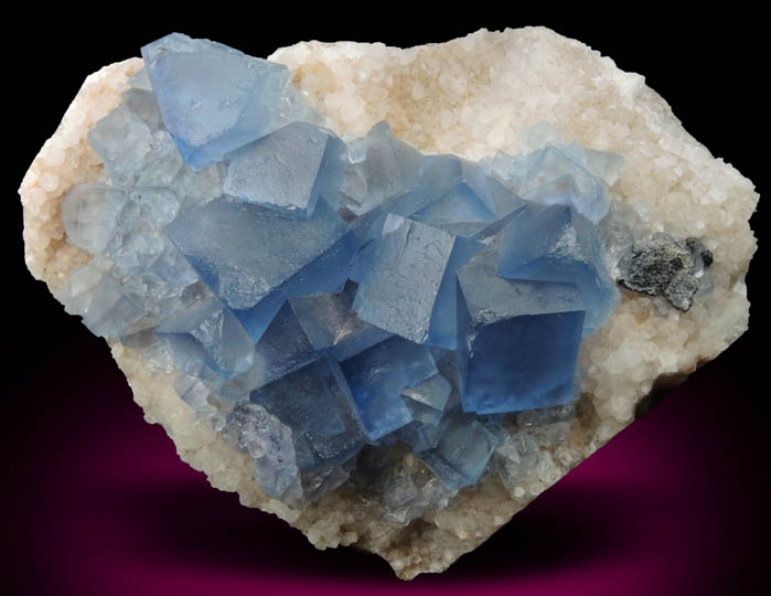 Fluorite and Galena on Quartz from Blanchard Mine, Glory Hole, Hansonburg District, 8.5 km south of Bingham, Socorro County, New Mexico