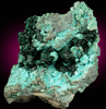 Malachite on Chrysocolla from L'Etoile du Congo Mine, Lubumbashi, Katanga Copperbelt, Haut-Katanga Province, Democratic Republic of the Congo