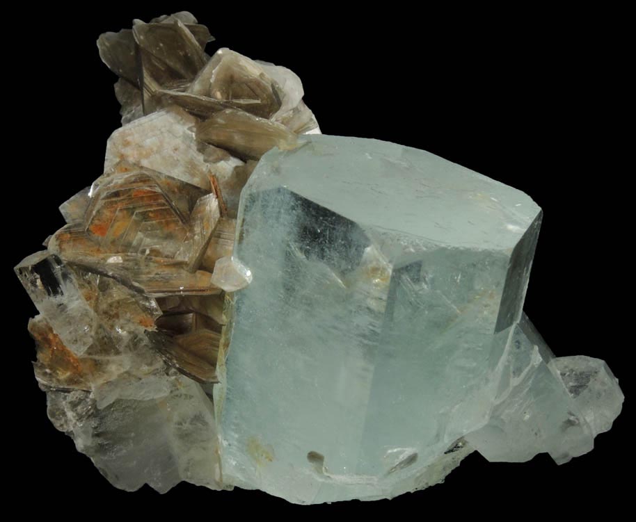 Beryl var. Aquamarine and Muscovite from Chumar Bakhor, Nagar, Hunza Valley, Gilgit-Baltistan, Pakistan