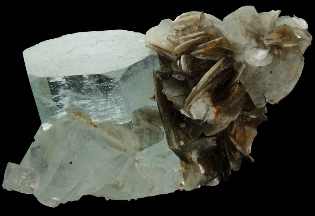 Beryl var. Aquamarine and Muscovite from Chumar Bakhor, Nagar, Hunza Valley, Gilgit-Baltistan, Pakistan