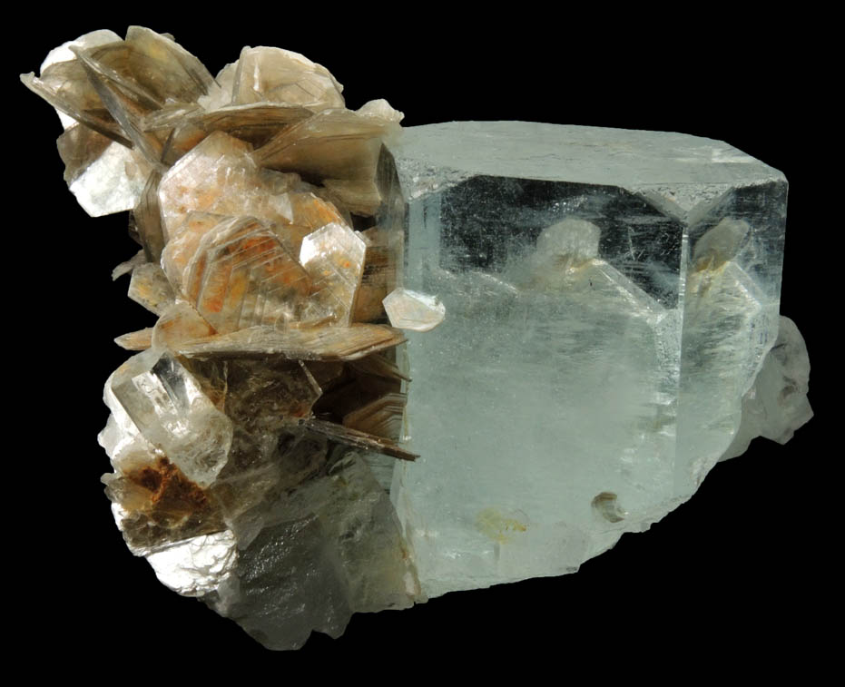 Beryl var. Aquamarine and Muscovite from Chumar Bakhor, Nagar, Hunza Valley, Gilgit-Baltistan, Pakistan