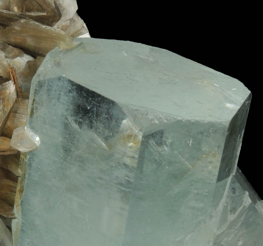 Beryl var. Aquamarine and Muscovite from Chumar Bakhor, Nagar, Hunza Valley, Gilgit-Baltistan, Pakistan