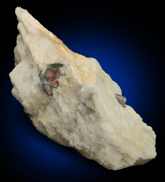 Elbaite Tourmaline on Albite var. Cleavelandite from Clark's Ledge, Chesterfield, Hampshire County, Massachusetts (Type Locality for Cleavelandite)