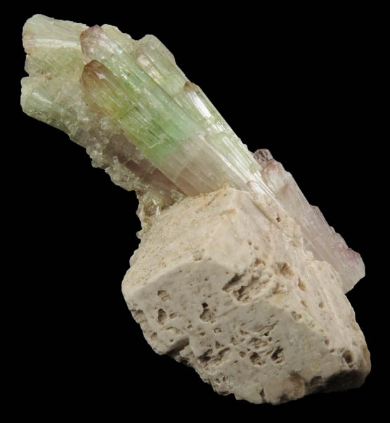 Elbaite Tourmaline and Microcline from Paprok, Kamdesh District, Nuristan Province, Afghanistan