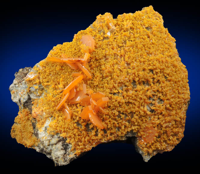 Wulfenite on Mimetite from Mina Ojuela, Mapimi, Durango, Mexico