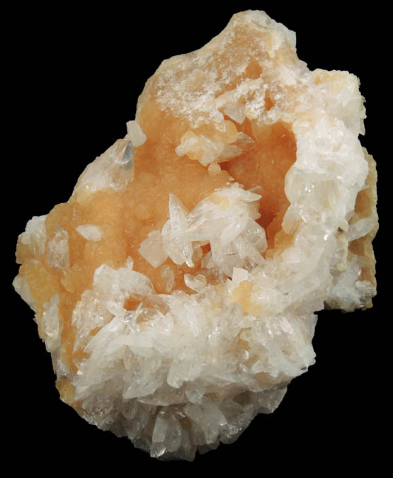 Colemanite on Calcite from Kramer Deposit, Boron, Kern County, California