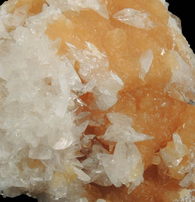 Colemanite on Calcite from Kramer Deposit, Boron, Kern County, California