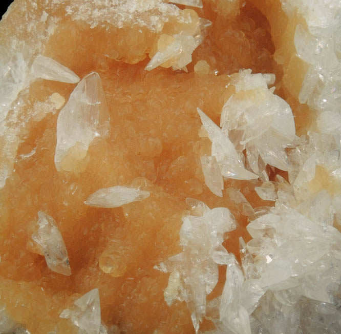 Colemanite on Calcite from Kramer Deposit, Boron, Kern County, California