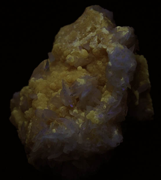 Colemanite on Calcite from Kramer Deposit, Boron, Kern County, California