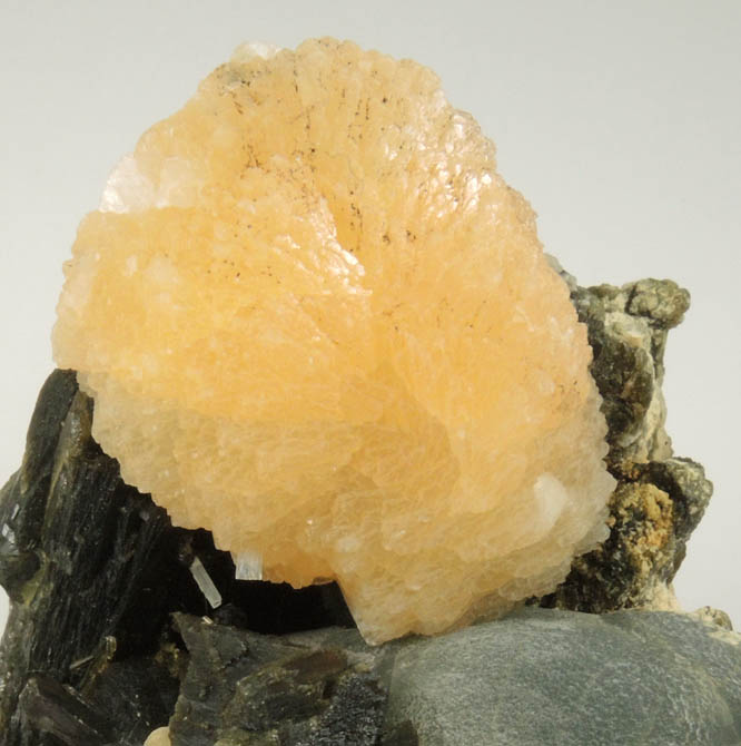 Stilbite on Epidote and Prehnite from Sandare District, Kayes Region, Mali