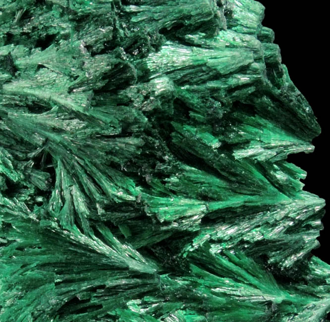 Malachite from Kolwezi Mining District, 240 km WNW of  Lubumbashi, Katanga Copperbelt, Lualaba Province, Democratic Republic of the Congo