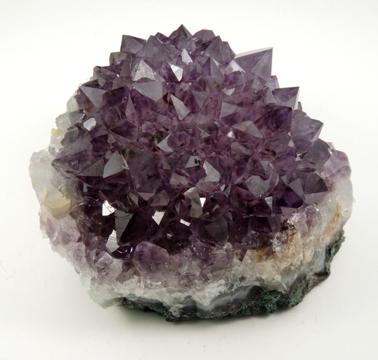 Quartz var. Amethyst with minor Goethite inclusions from Catalan Agate-Amethyst District, Southern Paran Basalt Basin, Artigas, Uruguay