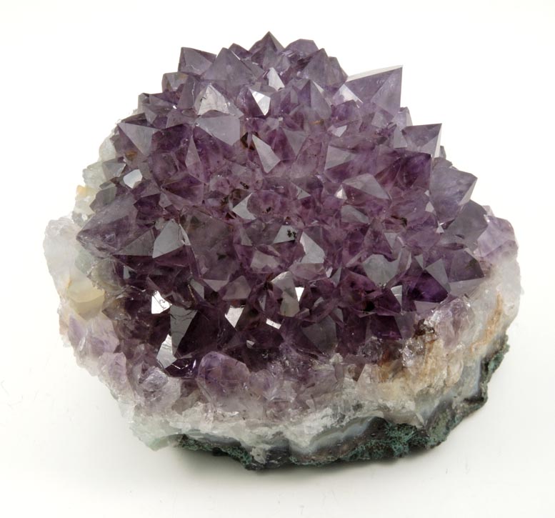 Quartz var. Amethyst with minor Goethite inclusions from Catalan Agate-Amethyst District, Southern Paran Basalt Basin, Artigas, Uruguay