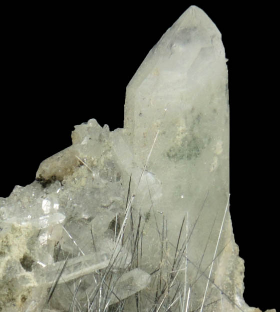 Jamesonite-Boulangerite on Quartz from Mina Noche Buena, Mazapil, Zacatecas, Mexico