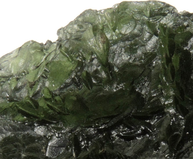 Moldavite (Tektite  natural glass caused by meteorite impact) from Vltava (Moldau) River, southern Bohemia, Czech Republic (Type Locality for Moldavite)