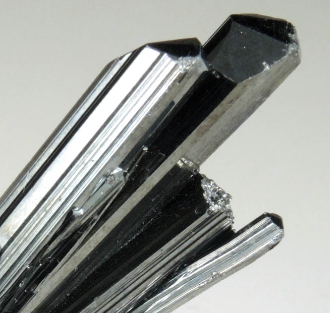 Stibnite from Xikuangshan, 12 km northeast of Lengshuijiang, Hunan, China