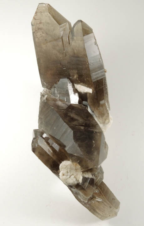 Quartz var. Smoky Quartz on Microcline from Moat Mountain, west of North Conway, Carroll County, New Hampshire