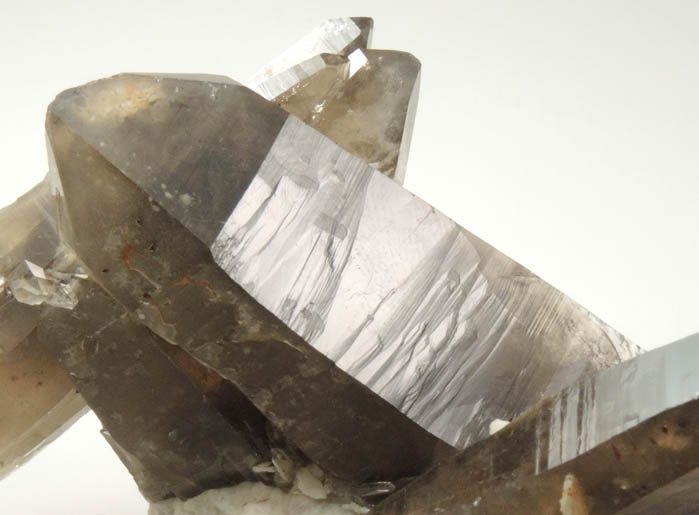 Quartz var. Smoky Quartz on Microcline from Moat Mountain, west of North Conway, Carroll County, New Hampshire