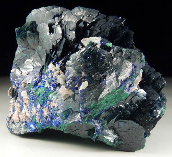 Azurite partially altered to Malachite pseudomorphs from Milpillas Mine, Cuitaca, Sonora, Mexico