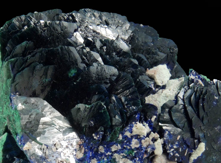 Azurite partially altered to Malachite pseudomorphs from Milpillas Mine, Cuitaca, Sonora, Mexico