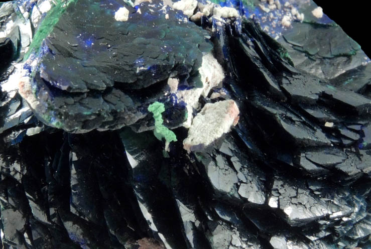 Azurite partially altered to Malachite pseudomorphs from Milpillas Mine, Cuitaca, Sonora, Mexico