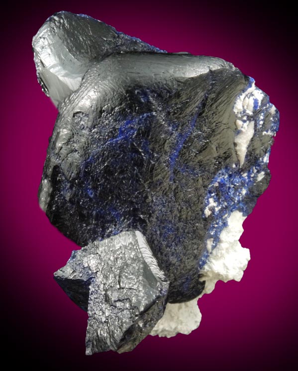 Azurite (with unusual rounded form) from Milpillas Mine, Cuitaca, Sonora, Mexico