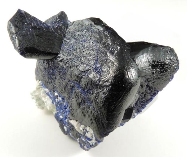 Azurite (with unusual rounded form) from Milpillas Mine, Cuitaca, Sonora, Mexico