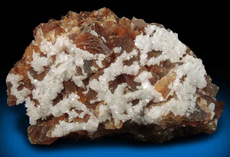 Harmotome on Calcite from Whitesmith Mine, near Strontian, Loch Sunart, Highland (formerly Argyll), Scotland