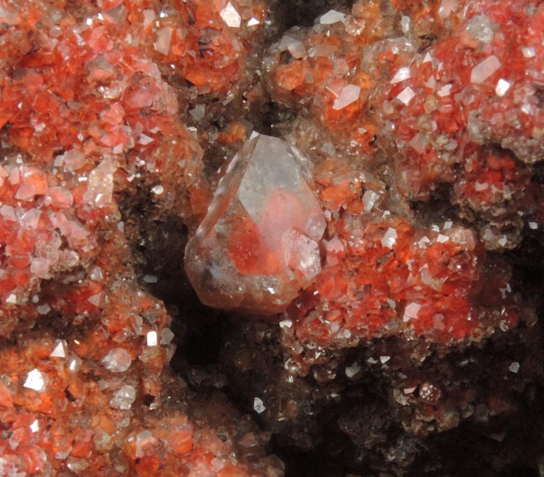 Calcite with Cinnabar inclusions from Santa Eulalia District, Aquiles Serdn, Chihuahua, Mexico