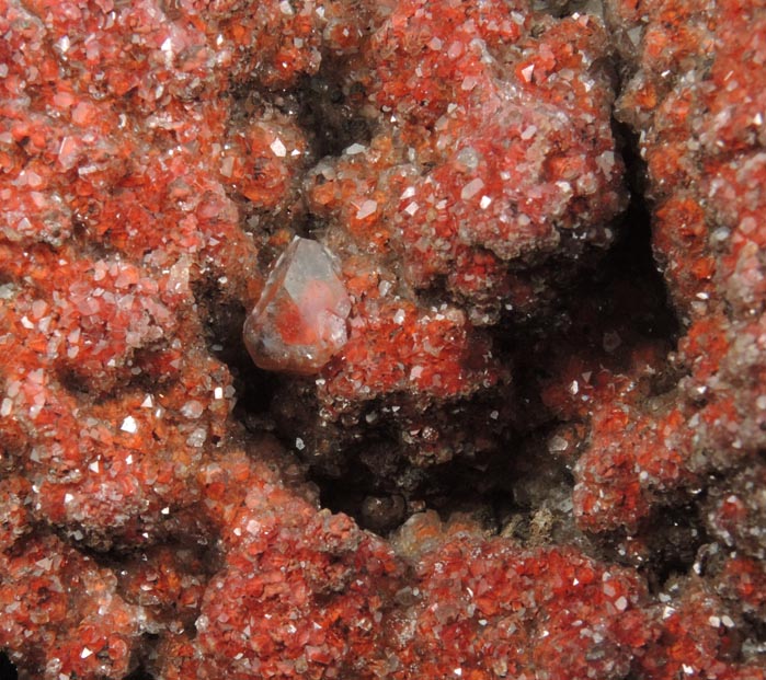 Calcite with Cinnabar inclusions from Santa Eulalia District, Aquiles Serdn, Chihuahua, Mexico