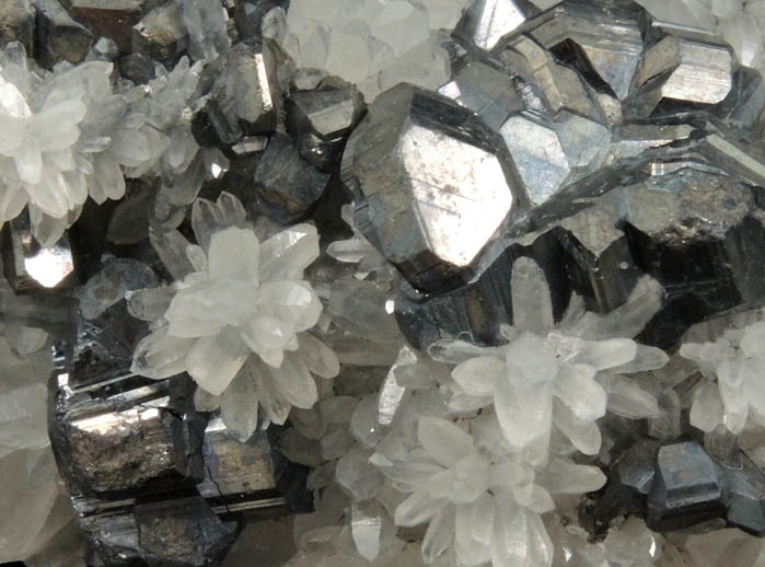 Bournonite and Sphalerite on Quartz from Quiruvilca District, Santiago de Chuco Province, La Libertad Department, Peru