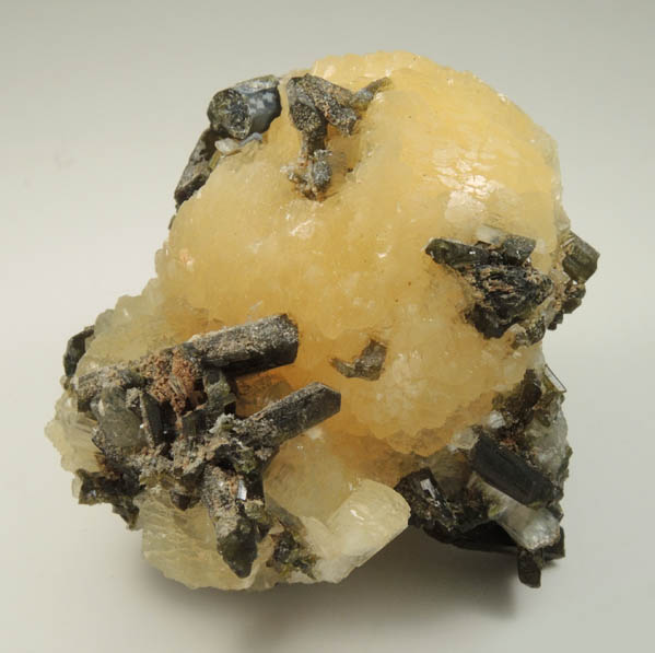 Stilbite with Epidote and Prehnite from Sandare District, Kayes Region, Mali