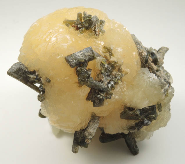 Stilbite with Epidote and Prehnite from Sandare District, Kayes Region, Mali