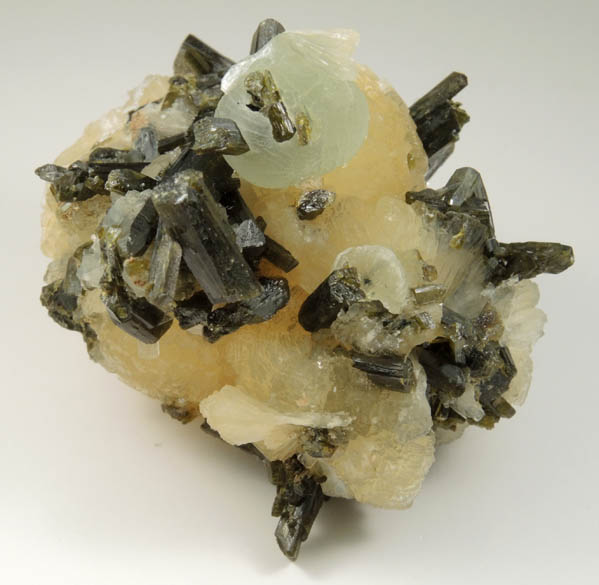 Stilbite with Epidote and Prehnite from Sandare District, Kayes Region, Mali