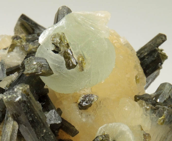 Stilbite with Epidote and Prehnite from Sandare District, Kayes Region, Mali