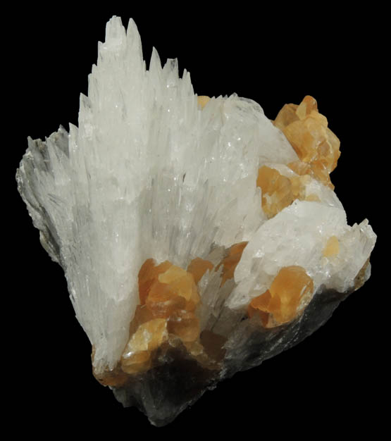 Colemanite and Calcite from Open Pit Mine, 2600' Level, Kramer Deposit, Boron, Kern County, California