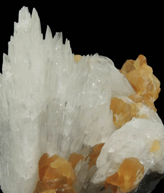 Colemanite and Calcite from Open Pit Mine, 2600' Level, Kramer Deposit, Boron, Kern County, California