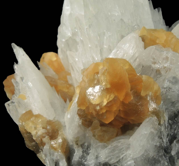 Colemanite and Calcite from Open Pit Mine, 2600' Level, Kramer Deposit, Boron, Kern County, California