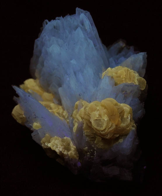 Colemanite and Calcite from Open Pit Mine, 2600' Level, Kramer Deposit, Boron, Kern County, California