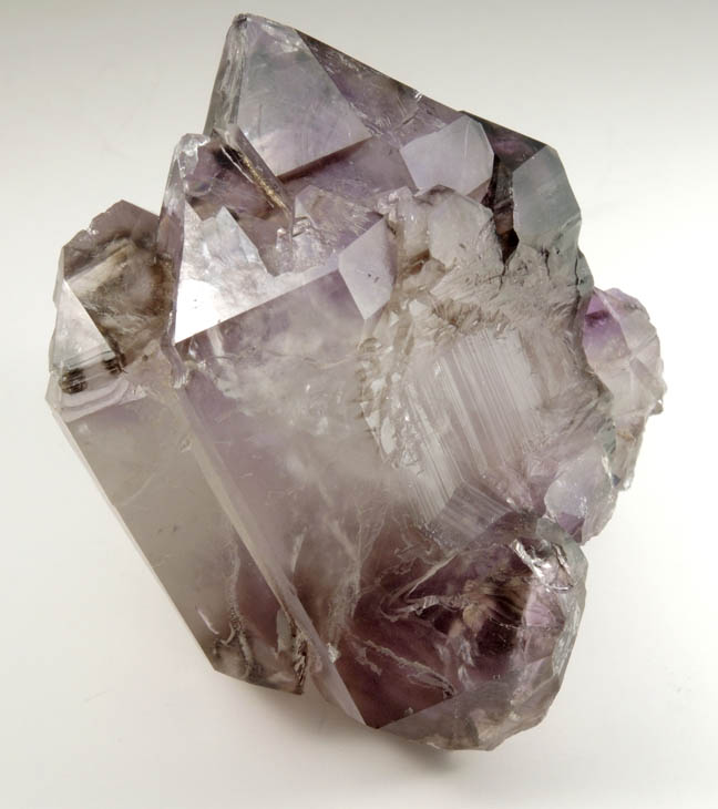 Quartz var. Smoky-Amethyst Quartz from Intergalactic Pit, Deer Hill, Stowe, Oxford County, Maine