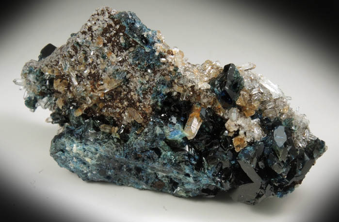 Lazulite, Siderite, Quartz from Rapid Creek, 70 km northwest of Aklavik, Yukon, Canada